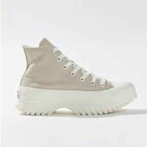 High-Top Sneakers in Cream and White